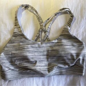 Lululemon Striped Gray Sports Bra